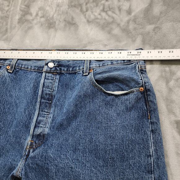 Vintage Levi's 501 XX Button Fly Denim Jeans Size W42 L32 Blue Straight Cotton - Picture 9 of 13